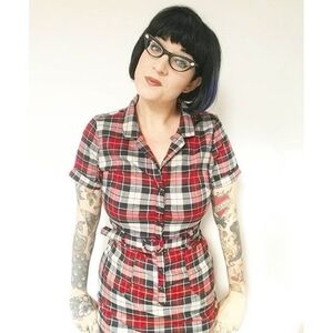 SOLD: Collectif Caterina Sherwood Pinup Dress, L